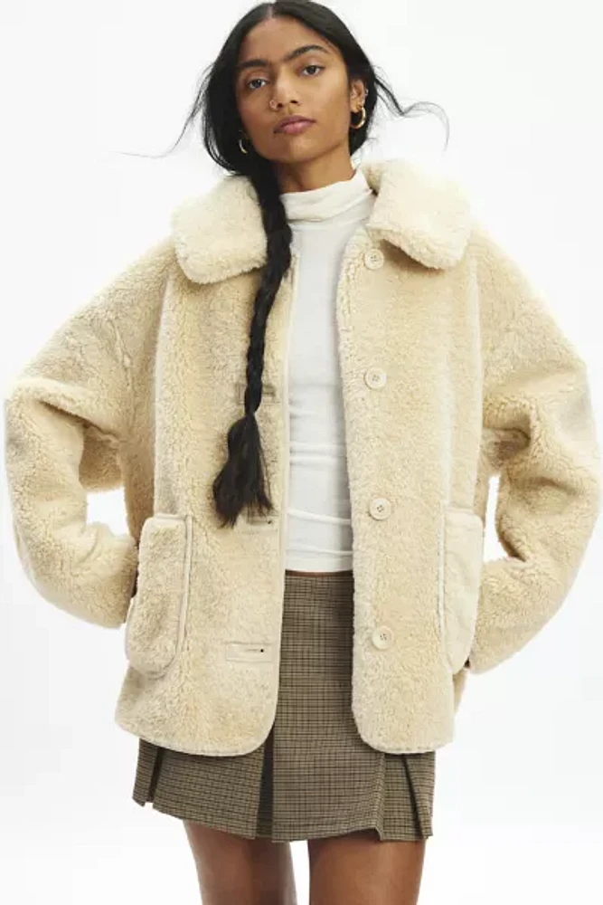 Kimchi Blue Kiki Faux Shearling Chore Jacket