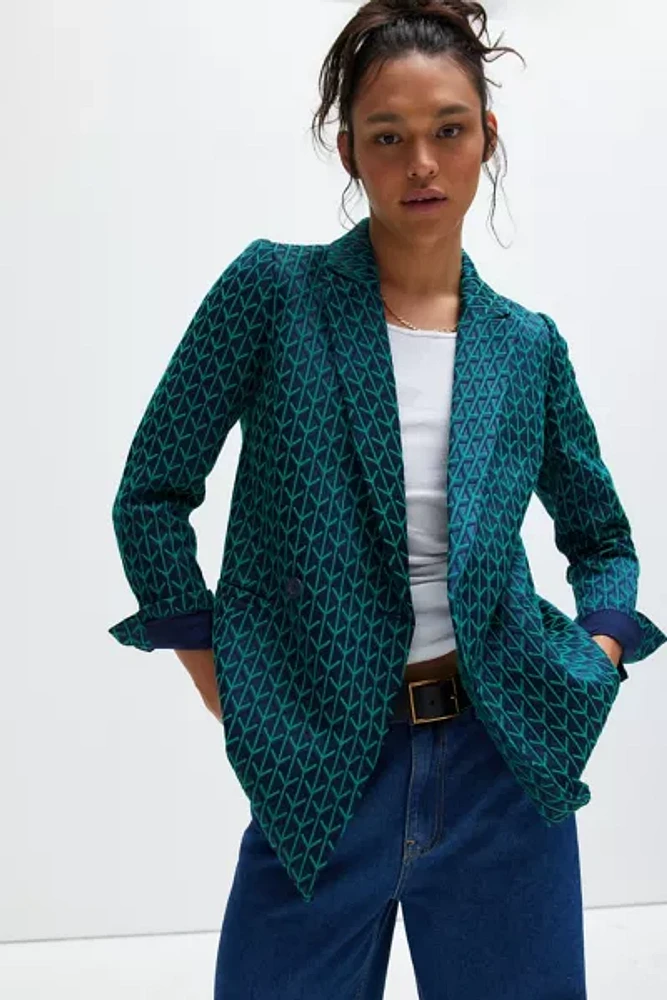 WILDFANG Empower Jacquard Double Breasted Blazer