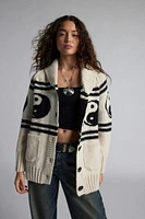 BDG Jayden Oversized Printed Cardigan