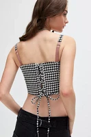 WILDFANG Empower Houndstooth 6-Way Corset