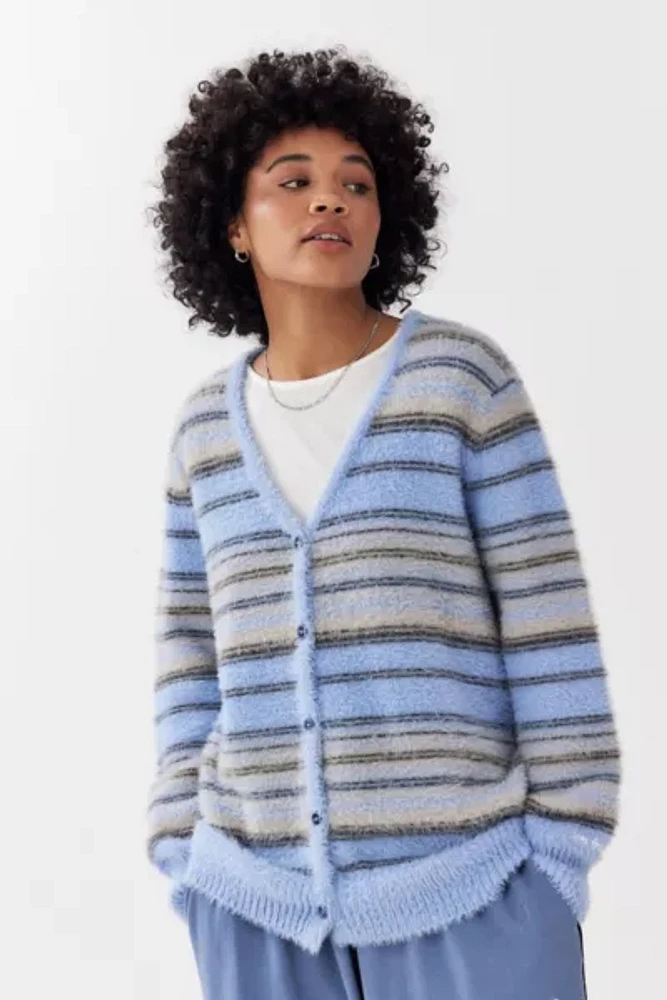 iets frans...Stripe Fluff Cardigan