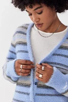 iets frans...Stripe Fluff Cardigan