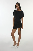 Silence + Noise Robyn Ruched Asymmetrical Tunic Top