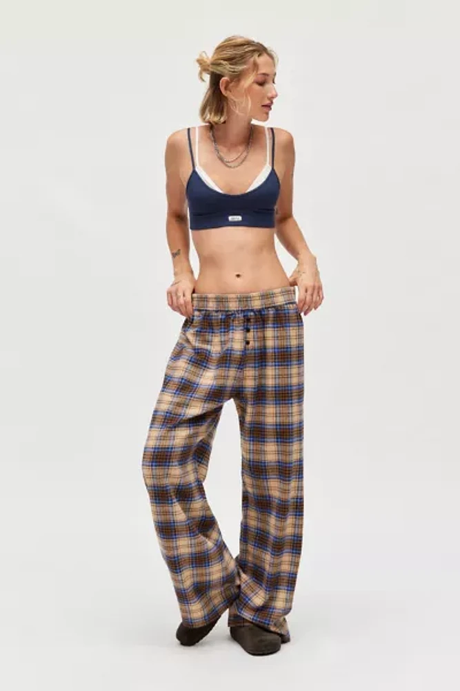 Out From Under Checked Brushed Flannel Straight Lounge Pant