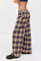 Out From Under Checked Brushed Flannel Straight Lounge Pant