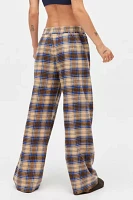 Out From Under Checked Brushed Flannel Straight Lounge Pant