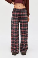 Out From Under Checked Brushed Flannel Straight Lounge Pant