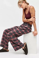 Out From Under Checked Brushed Flannel Straight Lounge Pant