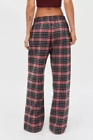 Out From Under Checked Brushed Flannel Straight Lounge Pant