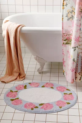 Paige Rose Oval Bath Mat