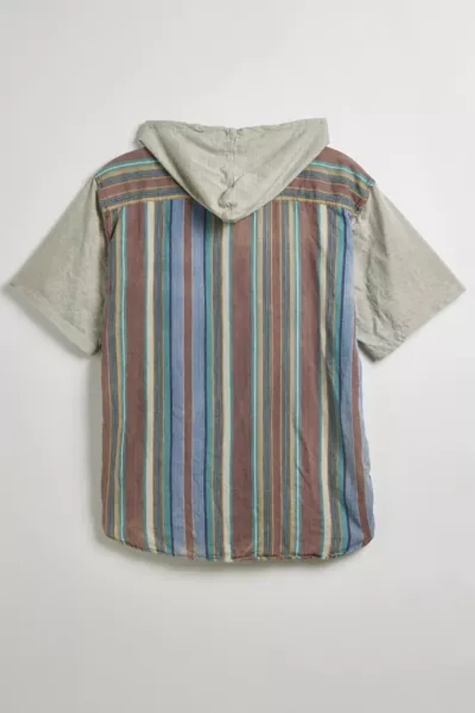 Vintage Hooded Short Sleeve Shirt