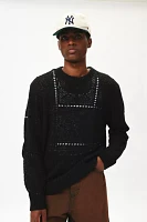 Dark Seas Crochet Crew Neck Sweater