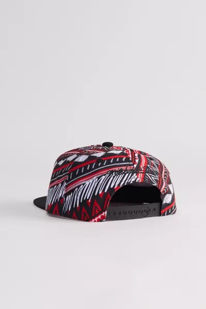 Mitchell & Ness NBA Chicago Bulls Game Day Patterned Snapback Hat