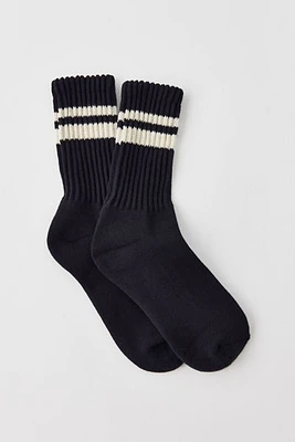 Athletic Striped Slouch Crew Sock