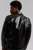 Schott Classic Heavy Leather Racer Motorcycle Jacket