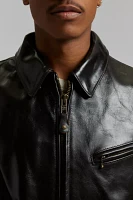 Schott Classic Heavy Leather Racer Motorcycle Jacket