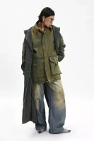 Trunk Project Khaki Drawstring Longline Denim Jacket