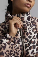 Wednesday Girl Leopard Print Puffer Coat