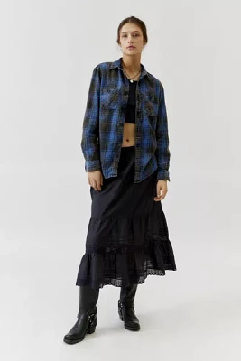 Urban Renewal Remade Acid Wash Flannel Shirt