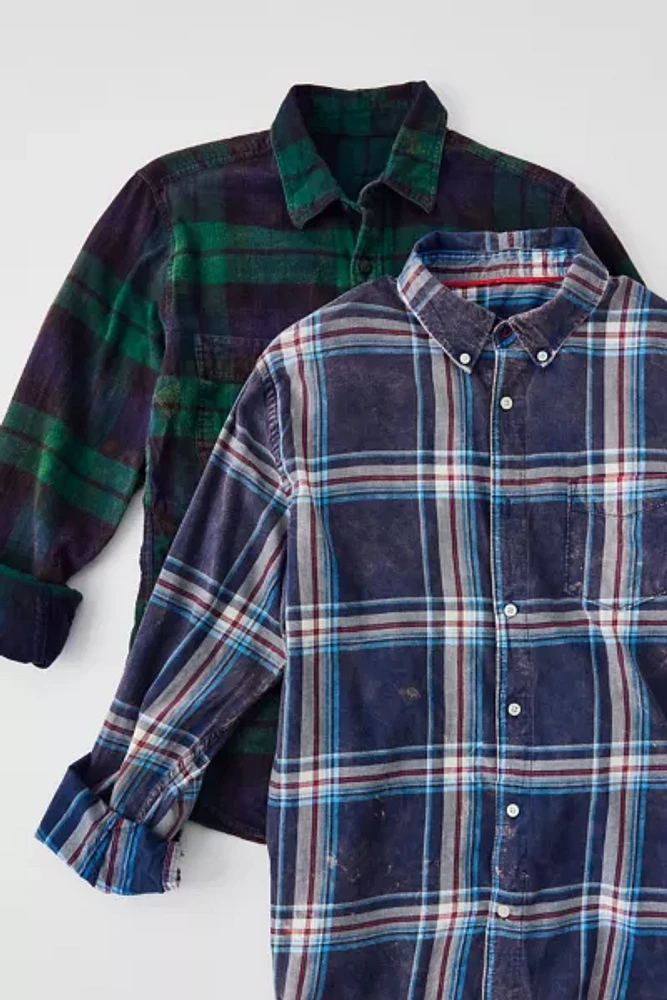 Urban Renewal Remade Acid Wash Flannel Shirt