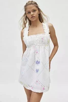 For Love & Lemons Andrea Floral Embroidered Lace Mini Dress