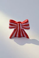 DOIY Striped Bow Taper Candle Holder