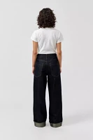 BDG Jaya Baggy Shiny Black Turn-Up Jean