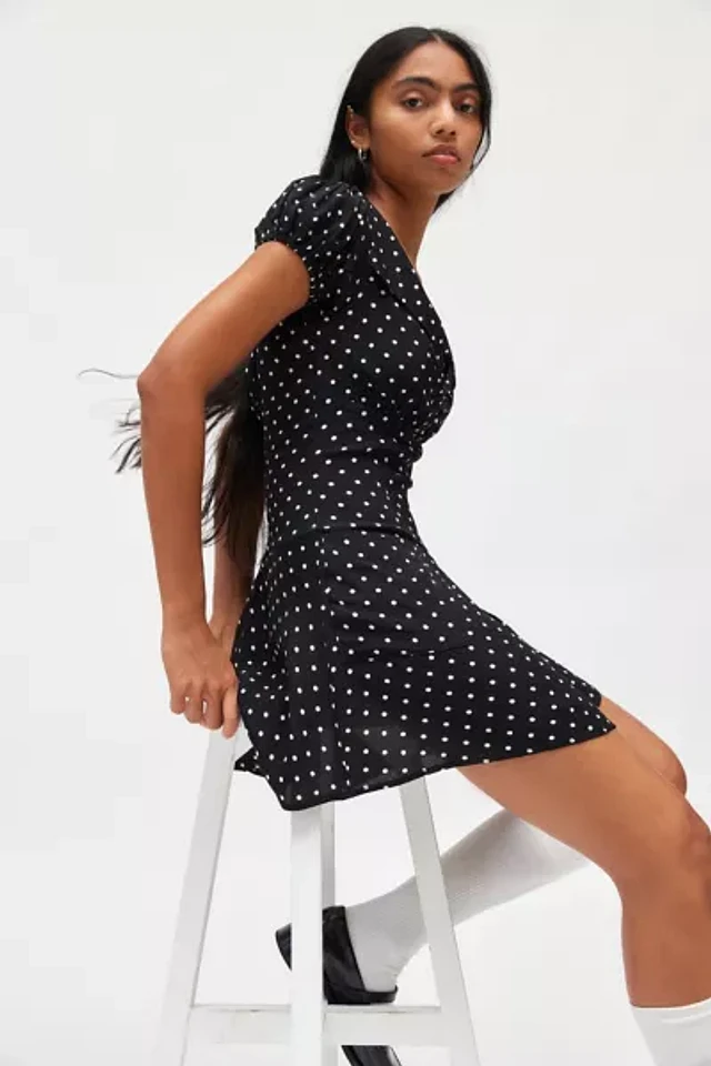 Kimchi Blue Vera Polka Dot Drop Waist Mini Dress | The Summit Kimchi Blue Vera Polka Dot Drop Waist Mini Dress | The Summit