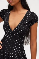 Kimchi Blue Vera Polka Dot Drop Waist Mini Dress