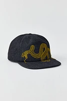 Coney Island Picnic Snake Denim Flat Brim Baseball Hat