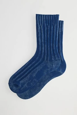 Thick Ribbed Overdyed Sock