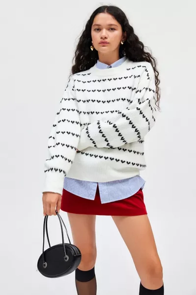 Kimchi Blue Wren Printed Pullover Sweater