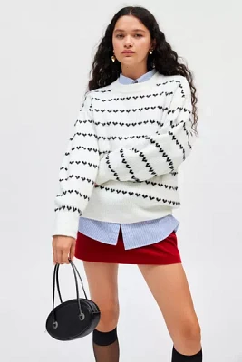 Kimchi Blue Wren Printed Pullover Sweater