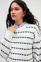 Kimchi Blue Wren Printed Pullover Sweater