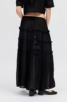 Motel Norah Tiered Maxi Skirt