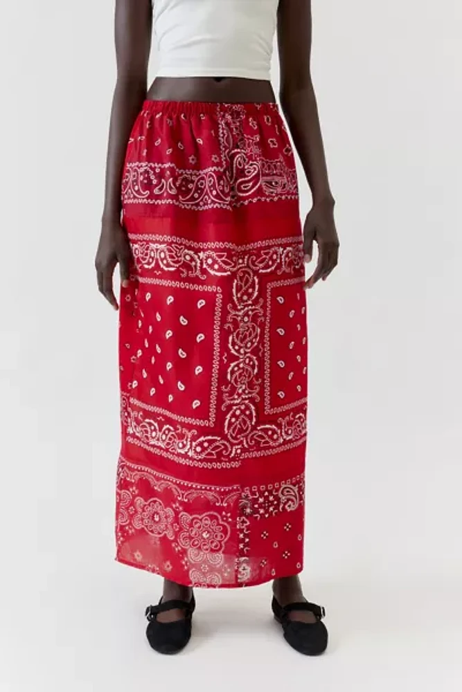 Urban Renewal Remade Pieced Bandana Maxi Skirt