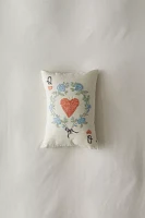 Queen Of Hearts Embroidered Throw Pillow