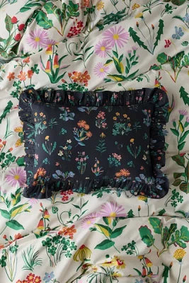 Cotton Ruffle Bolster Pillow