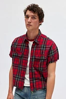 Urban Renewal Remade Cropped Boxy Flannel Shirt