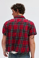 Urban Renewal Remade Cropped Boxy Flannel Shirt