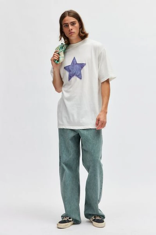 Urban Renewal Remade Acid Wash Star Tee