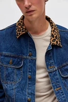 Urban Renewal Remade Leopard Collar Denim Jacket