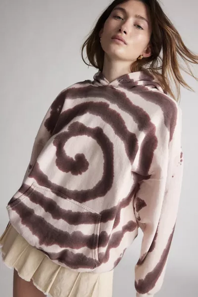 Urban Renewal Remade Spiral Dye Hoodie Sweatshirt