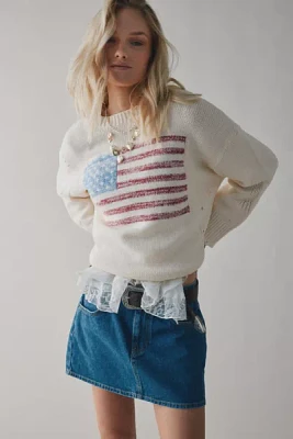 BDG American Flag Crew Neck Sweater