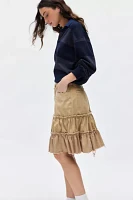 Urban Renewal Remade Chino Ruffle Midi Skirt