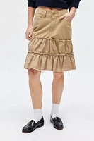 Urban Renewal Remade Chino Ruffle Midi Skirt