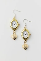 Sage & Saber Gold Watch Drop Earring