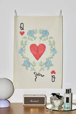 Queen Of Hearts Embroidered Tapestry