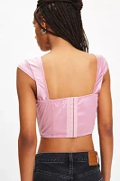 Out From Under Of Time Satin Corset Top