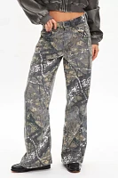 Jaded London Colossus Low Rise Camo Print Jean